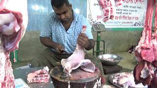 Incredible Fastest Fresh Mutton Cutting Skills । Young Butcher Live Goat Meat Market