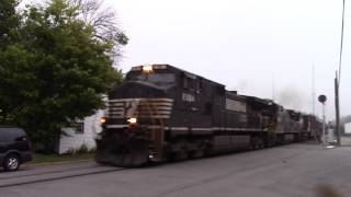 Northbound NS freight at Warsaw, IN