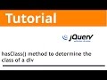 jQuery: How to use hasclass to determine the class of a div
