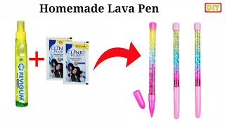 How to make Lava Glitter Lava Pen at home/DIY Glitter Pen/Homemade Glitter Pen/How to makeglitterpen