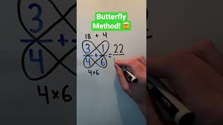 Butterfly Method For Adding Fractions Shorts Math Maths Mathematics Fractions Mathtrick