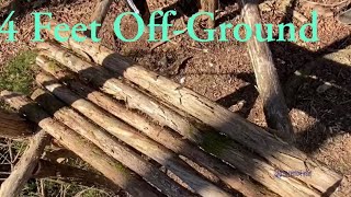 Part 1| Building a Elevated Fort with only a Saw and Rope!!