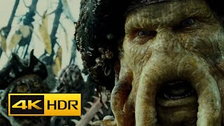 Davy Jones releases The Kraken scene 4k HDR - Pirates of the Caribbean: Dead Man's Chest
