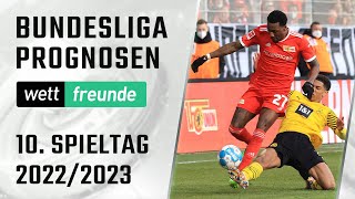 Bundesliga Tipps 10. Spieltag 22/23 ⚽ Vorschau & Prognose