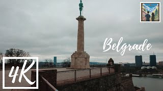 [4K] Belgrade 🇷🇸 I Relaxing Walk from Knez Mihailova to Kalemegdan Park - Virtual City Walking Tour