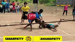 1 round sanarpatty vs akkarapatty 📍 Mariyanathapuram ASC SPORTS LIVE MANJANAYAKKANPATTY 💪💥