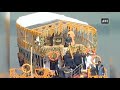 pm modi french president take boat ride along ganga ghats in varanasi