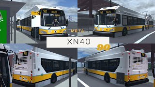 MBTA Roblox - 2016 New Flyer XN40 on route 90