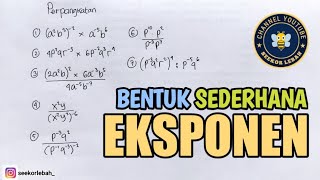 BENTUK SEDERHANA EKSPONEN (BILANGAN BERPANGKAT) ‼️