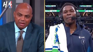 Anthony Edwards joins Inside the NBA, Talks Win vs Grizzlies 🎤