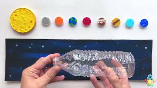 DIY Bottle Cap Planets Game for kids | How to learn planets order GAME | Cardboard & Plastic Bottle