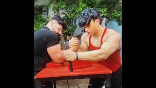 Aryan Kandari 💀 Vs Aabhas Rana 🤯💀 #armwrestling #aryankandari #internetmeme #shorts #viral #edit