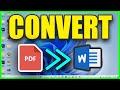 How to Convert PDF to Word document using Word without losing Formatting - PDF to word Offline 2023