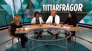 Experterna svarar på tittarfrågor om klimakteriet, självskadebeteende och f… - Malou Efter tio (TV4)