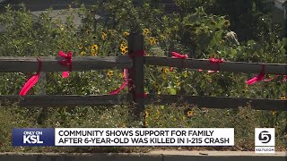 Community shows support for 6-year-old killed in I-215 crash