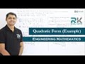 QUADRATIC FORM - Example 2 | Sem - IV | APPLIED MATHEMATICS - IV | RKDEMY