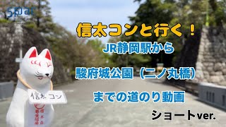 Short Ver!信太コンと行く！JR静岡駅から駿府城公園（二ノ丸橋）までの道のり動画