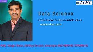 Datascience training in Hyd|| python create function to returun multiple values||8374899166