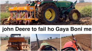 John deere में ताकत नही swaraj बुलना पड़ा //  चने 6 इंच नीचे डाल दिए उगेगा के नहीं// Chane ki Boni