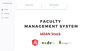 Modern Faculty Management System using Angular and Node JS - Part 3