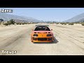 gta 5 franklin vs michael vs trevor fast u0026 furious cars