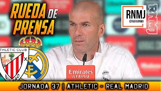 Rueda de prensa de ZIDANE previa Athletic Club - Real Madrid (15/05/2021)