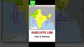 Redcliffe line | India - Pakistan | Border Map #map #study #ias #ips #sorts #motivation #upsc #new