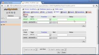 jQuery 113 Updating database table values
