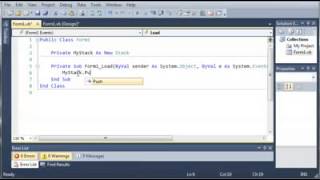 Visual Basic - 84 - Stacks