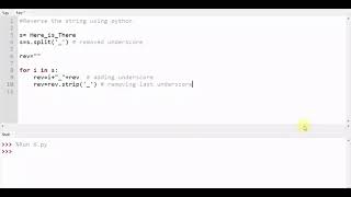 reverse the string using python
