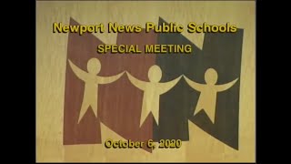School Board Special Meeting:  October 6, 2020