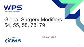 Global Surgery Modifiers 54, 55, 58, 78, 79