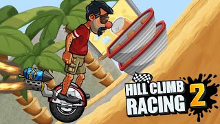 Monowheel In Beach | Hill Climb Racing 2 Gameplay