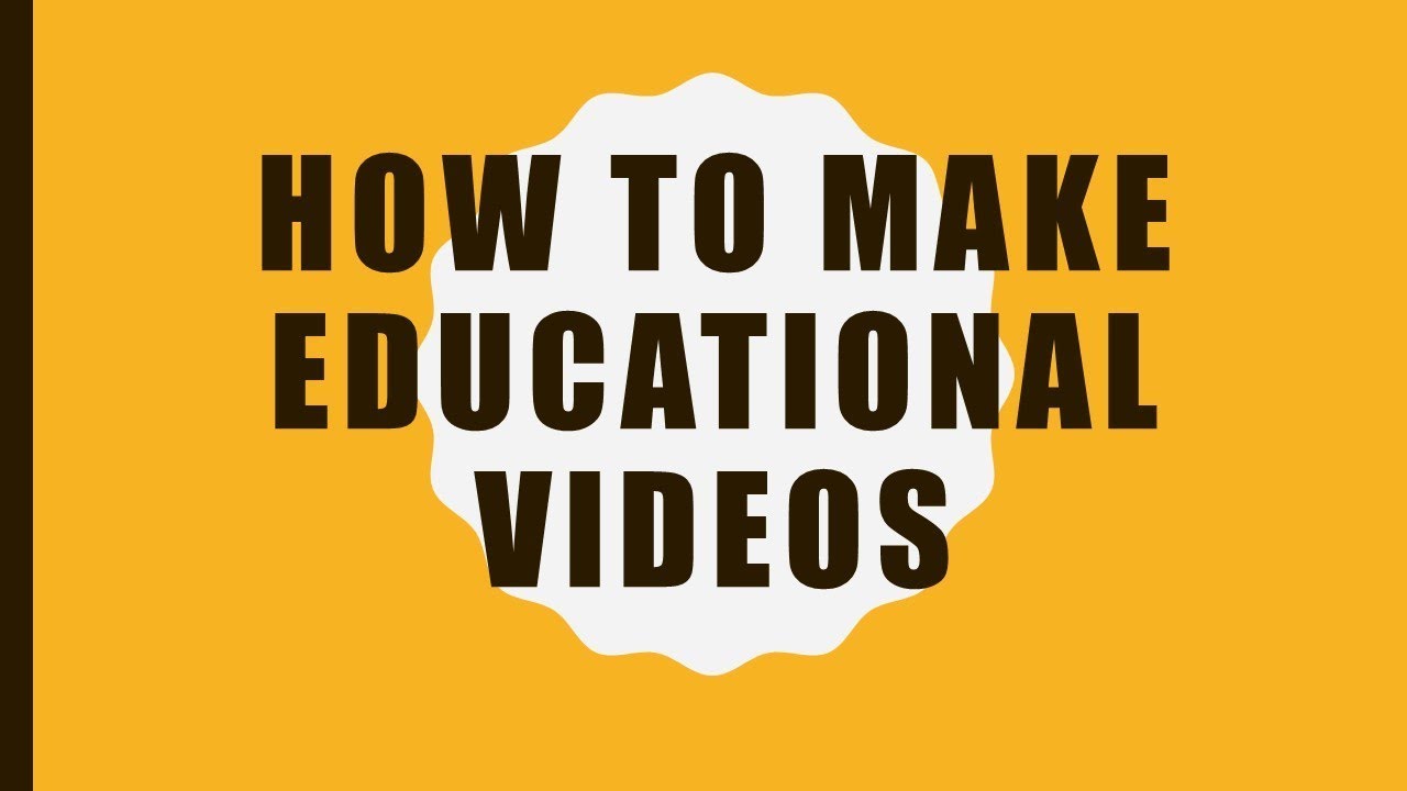 Learn How To Make Educational Videos Youtube Learn How To Make Educational Videos Youtube
