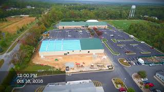 Sports Factory Aerial Construction Timelapse