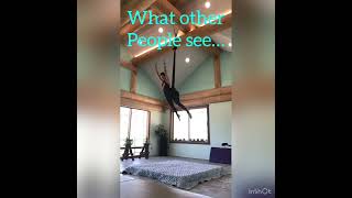 Aerial silks What people see vs what I see #Shorts Part 1/3