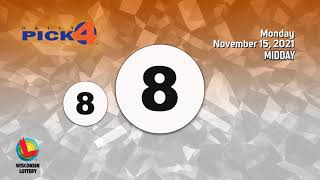 Wisconsin Lottery Midday Draw 11/15/2021