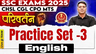 SSC ENGLISH CLASSES 2025 | SSC ENGLISH PRACTICE SET | SSC CGL, CHSL, MTS, CPO | BY VIVEK SIR