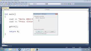 ANSI ISO C++ Programming With Visual C++ 2010 -- Hello World VC++ Tutorial