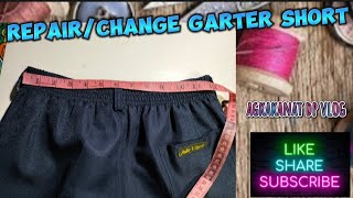 How to repair/change garter in short pants, @agkakanatdpdesigns #sewingprojects #sewingrepair