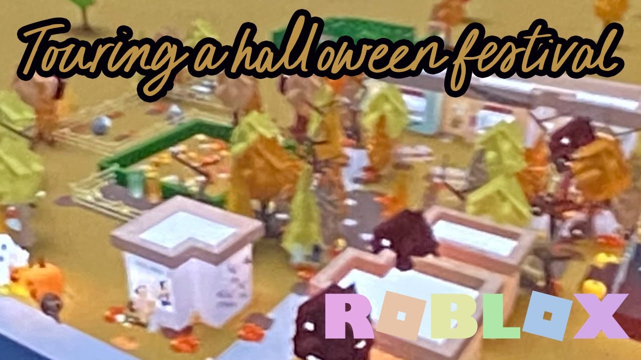 Touring Our Halloween Festival On Bloxburg!!! Part 1 - YouTube