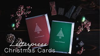 Hand Printing Letterpress Christmas Cards | Adana 8x5 printing