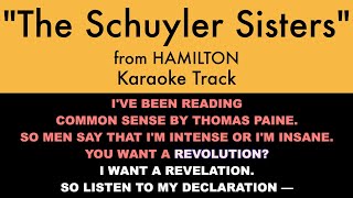 "The Schuyler Sisters" from Hamilton - Trio Karaoke Track with Lyrics on Screen