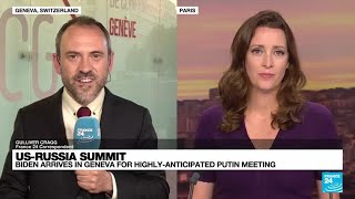 US-Russia summit: Biden 'ready' for Putin after landing in Geneva