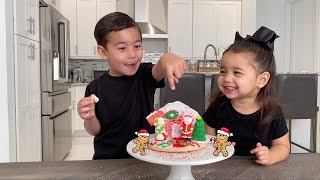 Gingerbread House Decorating With Ryan and Ruby!