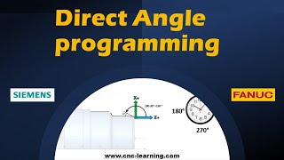 Direct angle programming | Siemens Turning | Fanuc Turning| CNC-Learning | Rajeev Sreedharan