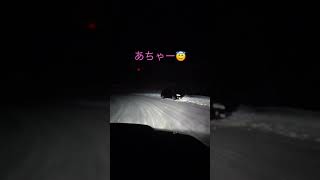 【雪道スリップ】圧雪R158でプリウスが雪と踊っちまった☃️💃