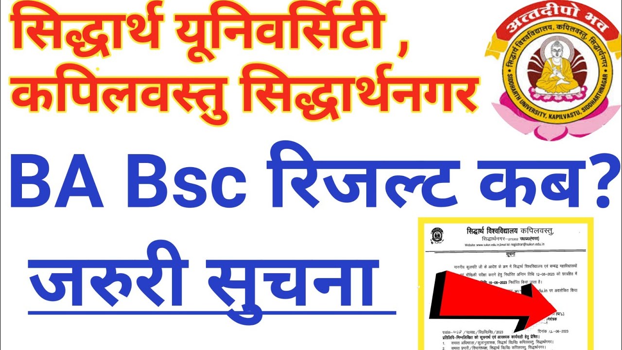 B.A B.SC Last Year Result 2023//University Exam Result//Siddharth ...