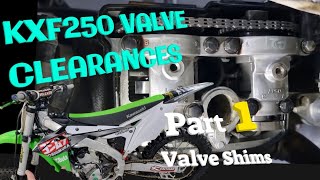 KAWASAKI KXF250 valve Adjustment  part 1