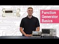 Function Generator: Amplitude, Frequency, DC Offset Settings, Available Buttons, Signal Output